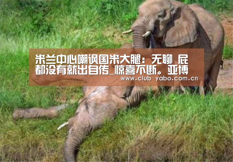 米兰中心嘲讽国米大腿:无聊 屁都没有就出自传_惊喜不断。亚博体育支持多种安全便捷的充值与提款方式(图1) 亚博娱乐
